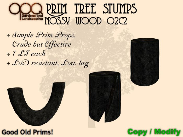 3 Simple Tree Stumps - OPQ Prim Tree stumps MW02C2