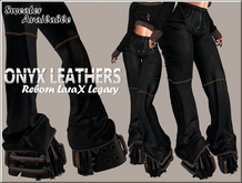 Brown and Black Leather BellBottom Pants