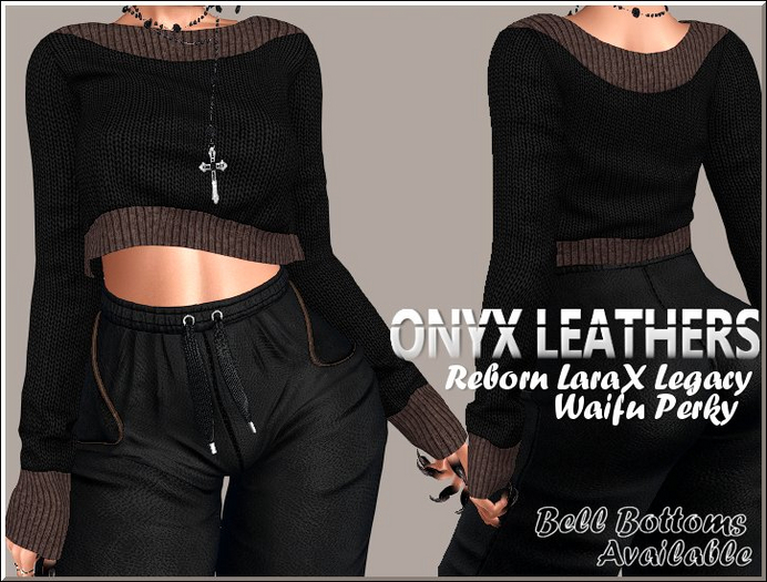 Brown and Black Ribbed Sweater