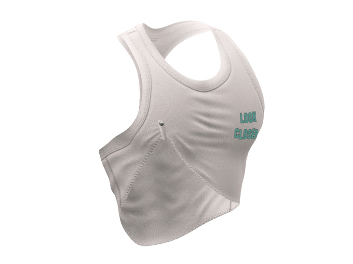 TwoSided Crop tank Look white