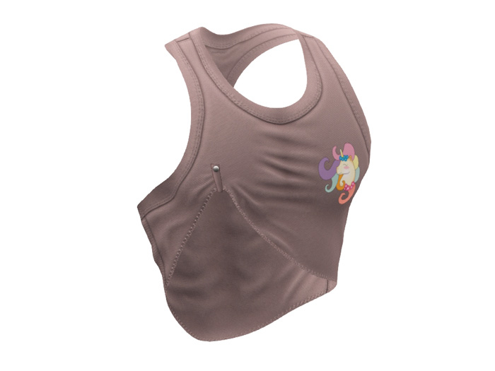 TwoSided Crop tank Look rose