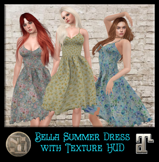 Bella Summer Dress with Texture HUD