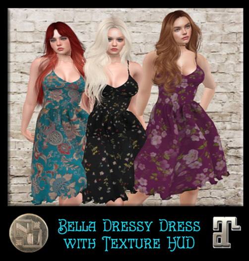 Bella Dressy Dress with Texture HUD