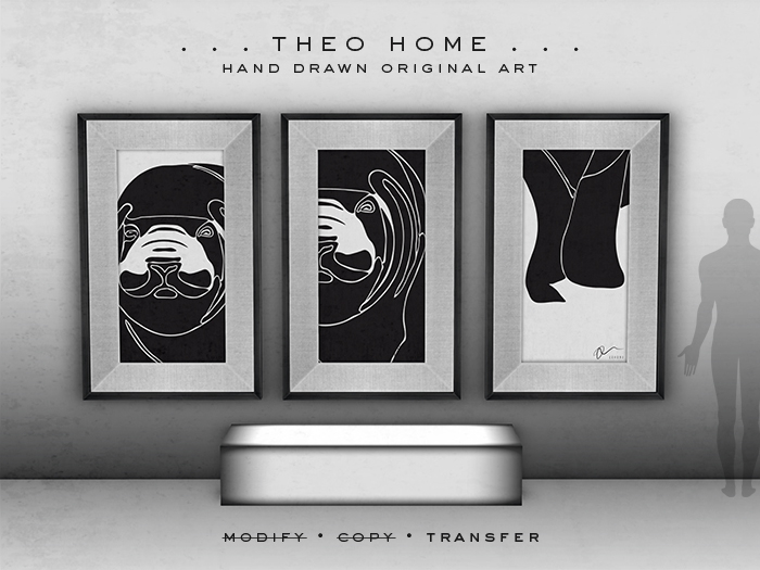THEO HOME – “Black Manatee Variations” Wall Art