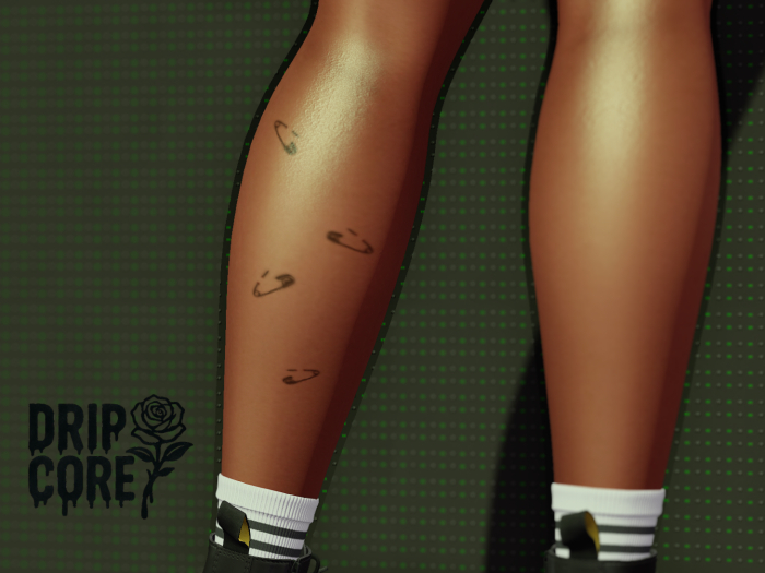 Second Life Marketplace - DripCore- Pinned Up – Safety Pin Calf Stack (L)