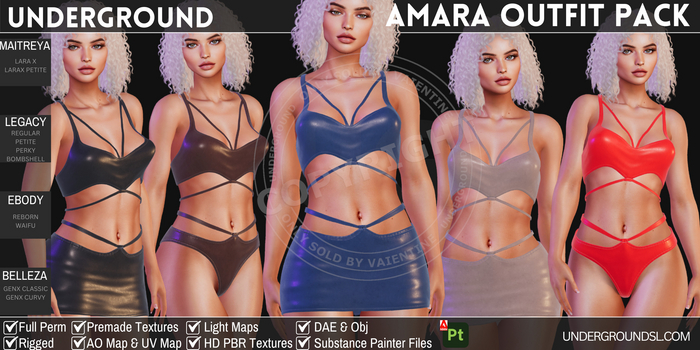 [UG MESH] AMARA OUTFIT PACK