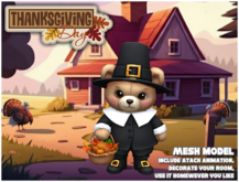 OKshop - Mr Teddy Pilgrim Thanksgiving day