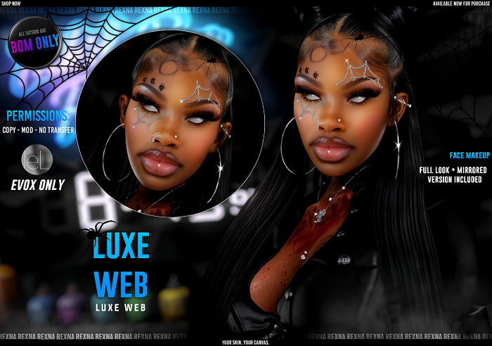 Second Life Marketplace - !ReXna - [EVOX] Luxe Web x Face Makeup