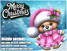 OKshop - Teddy Christmas Pink