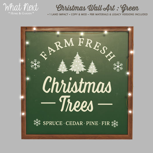 {wn} Christmas Wall Art - GREEN