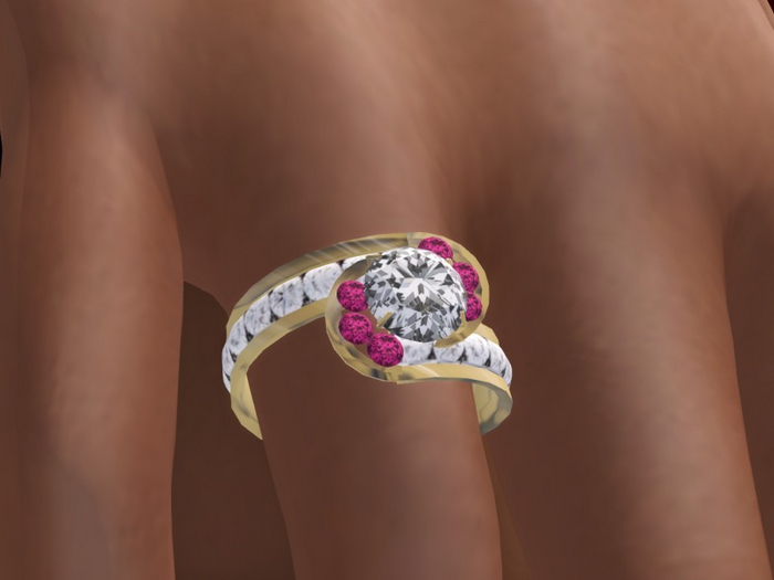 TM Gold Diamond Eternity Twist Ring - Bento - Right Ring Finger - Color Change - Resize