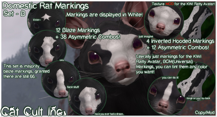 Domestic Rat Markings Set - B - MOD