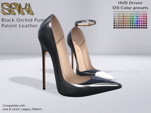 *S* Black Orchid Pumps - Patent Leather - FATPACK