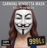 Carnival Vendetta Mask - FULL PERM MESH