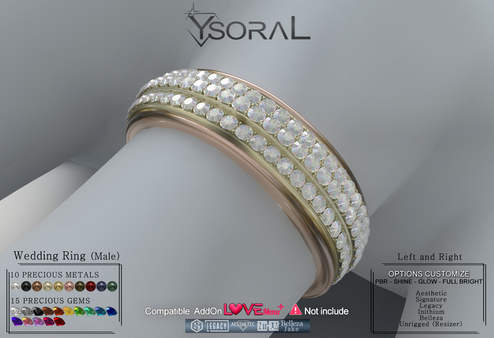 ~~ Ysoral ~~ .:Wedding Ring Elon :.(Male Rigged & Unrigged) 