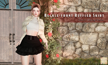 ***Ambrosia***Buckle-front Ruffled Skirt[FAT]