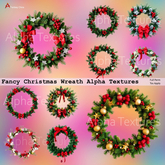 Christmas Wreath Alpha Textures