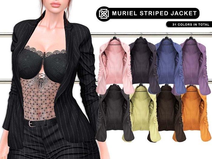 Addams // Muriel Striped Suit Jacket // FATPACK