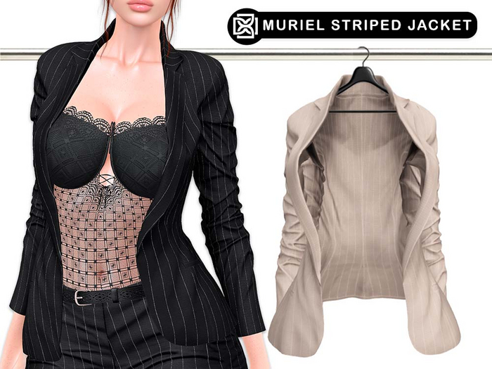 Addams // Muriel Striped Suit Jacket // N*7