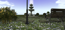 Garden Plaza  Fountain Benches