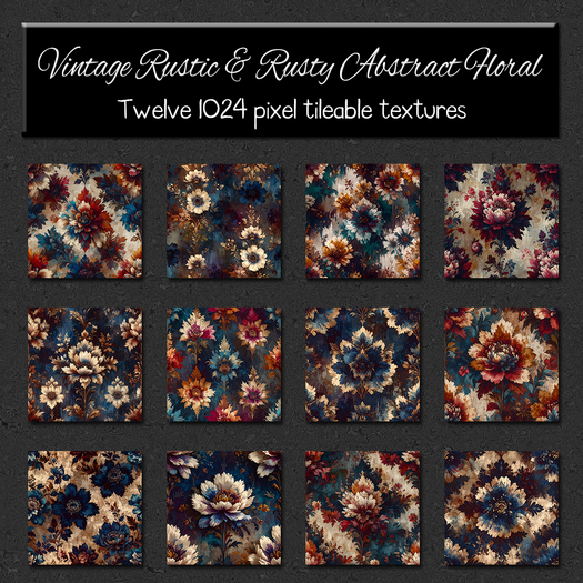 *Wallflowers* Vintage Rustic & Rusty Abstract Floral