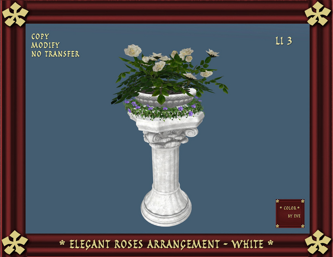 Elegant Roses Arrangement - White