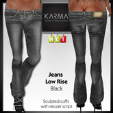 Karma - Jeans Black Low Rise