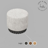 Loft & Aria - Yara Pouf -  White