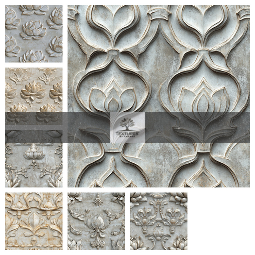 TB - ENGRAVED LOTUS MARBLE WALLS