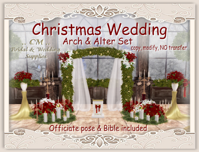 CM..Christmas Wedding Arch & Alter Set *