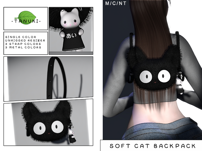 -Tanuki- Soft Cat Backpack