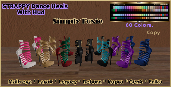 STRAPPY Dance Heels With Hud (Boxed) ADD