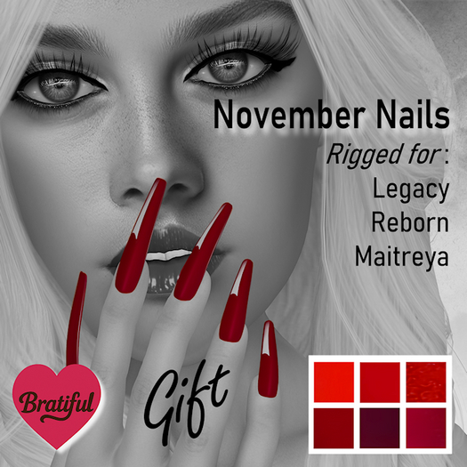 November Nails (long coffin nails)