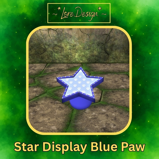 ~*LoreDesign*~ Star Display Blue Paw