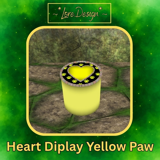 ~*LoreDesign*~ Heart Display Yellow Paw