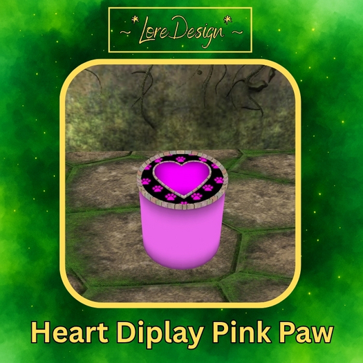 ~*LoreDesign*~ Heart Display Pink Paw