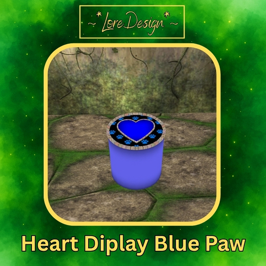 ~*LoreDesign*~ Heart Display Blue Paw