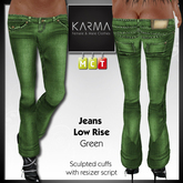 Karma - Jeans Green Low Rise