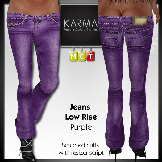 Karma - Jeans Purple Low Rise