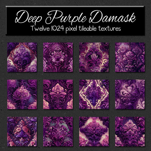 *Wallflowers* Deep Purple Damask