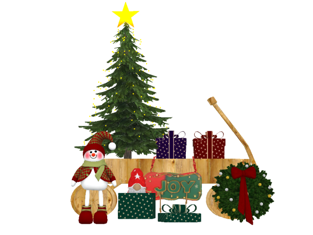 Christmas Wagon Decor