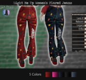::MM:: Light Me Up Women's ripped flared jeans - 5 colors