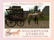 *Sugarplum Stables* Gothic Potions Cart for Hire