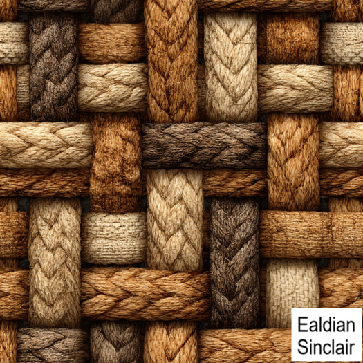 Woven Braided Natural Fibers Seamless Texture