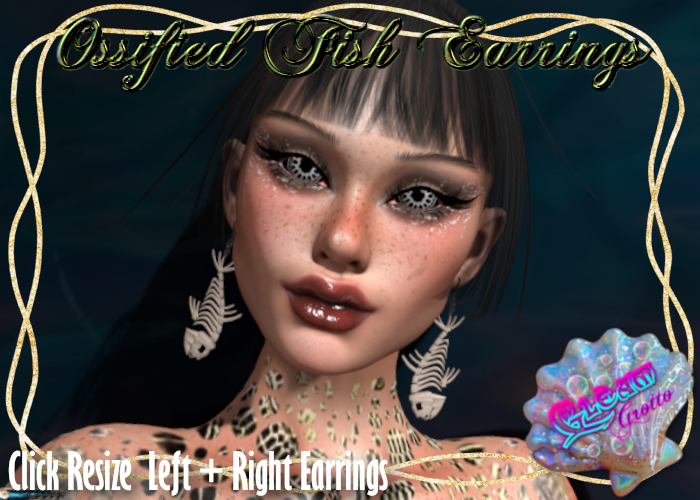 GLEAM Grotto: Ossified Fish Earrings