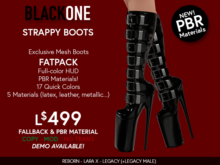 .:B1:. Strappy Boots v1 (Lara X, Legacy, Reborn)
