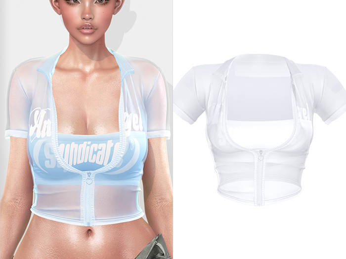Dear V. "Minnie" Zip Up & Tube Top - White