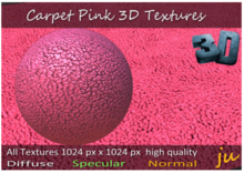  Carpet Pink 3D Textures Full Perm