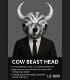 Cow Beast Head – Bold Fantasy Mask for Avatars (Copy Only)