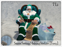 Santa Sitting Making his List [ Turq] By Snuggles 